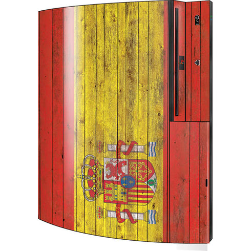 Spain Flag Dark Wood Playstation 3 & PS3 Skin